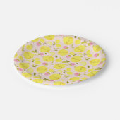 Assiettes En Carton Citron rose fraise (Angle)