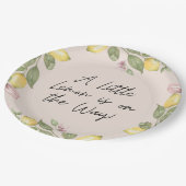 Assiettes En Carton Citron Rose Jetable (Angle)