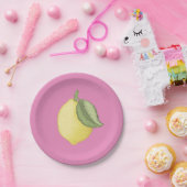 Assiettes En Carton Citron rose Lemonade Anniversaire Plaques Papier (Fête)