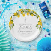 Assiettes En Carton Citron vert Première Communion sainte (Fête)