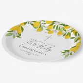 Assiettes En Carton Citron vert Première Communion sainte (Angle)