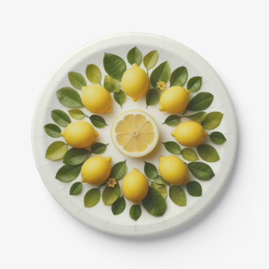 Assiettes En Carton Citrons (Devant)