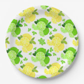 Assiettes En Carton Citrons citron vert| citron lime tranches soleil c (Devant)