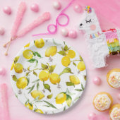 Assiettes En Carton citrons d'aquarelle 5 (Fête)