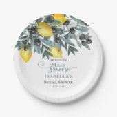 Assiettes En Carton Citrons de taille principale | Fête des mariées Ol (Devant)