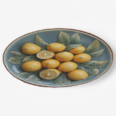 Assiettes En Carton Citrons en fausse grès (Angle)