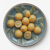 Assiettes En Carton Citrons en fausse grès (Devant)