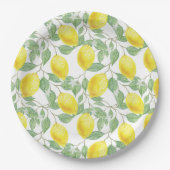 Assiettes En Carton Citrons et Feuille (Devant)