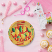 Assiettes En Carton Citrons et limons (Fête)