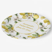 Assiettes En Carton Citrons et verdure Luscieux Monogrammé (Angle)