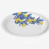 Assiettes En Carton Citrons méditerranéens (Angle)