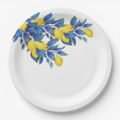 Assiettes En Carton Citrons méditerranéens (Devant)