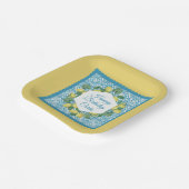 Assiettes En Carton Citrons & soirée marocaine Blue Custom (Angulaire)