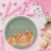 Assiettes En Carton Citrouille (Fête)