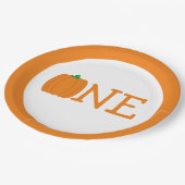 Assiettes En Carton Citrouille 1er anniversaire (Angle)