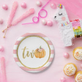 Assiettes En Carton Citrouille 2e plaque de papier d'anniversaire - Gr (Fête)