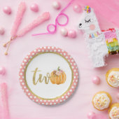 Assiettes En Carton Citrouille 2e plaque papier d'anniversaire - Pois  (Fête)