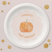 Assiettes En Carton Citrouille Automne automne 1er anniversaire