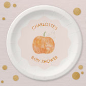 Assiettes En Carton Citrouille Automne Baby shower d'automne Personnal