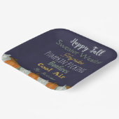 Assiettes En Carton Citrouille automne bleu arrière - plan invitation (Angulaire)