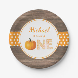 Assiettes En Carton Citrouille Automne Premier Anniversaire Plaques pa