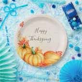 Assiettes En Carton Citrouille automne | Thanksgiving (Fête)