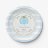 Assiettes En Carton Citrouille Baby Boy Douche Plaque en papier (Devant)