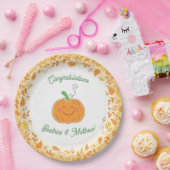 Assiettes En Carton Citrouille Baby shower mignon automne (Fête)