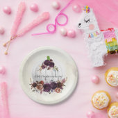 Assiettes En Carton Citrouille blanc d'automne Baby shower (Fête)