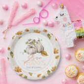 Assiettes En Carton Citrouille blanc L'automne quitte l'action de grâc (Fête)