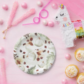 Assiettes En Carton Citrouille blanc Rustic Fall quitte Motif (Fête)