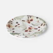 Assiettes En Carton Citrouille blanc Rustic Fall quitte Motif (Angle)