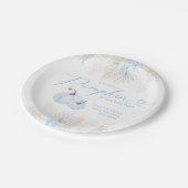 Assiettes En Carton Citrouille bleu Bow Boho Floral Boho Baby shower g (Angle)