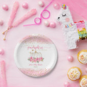Assiettes En Carton Citrouille Blush rose or bébé fille Douche Favoris (Fête)