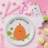 Assiettes En Carton Citrouille bon thanksgiving (Fête)