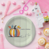 Assiettes En Carton Citrouille bon thanksgiving (Fête)