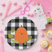 Assiettes En Carton Citrouille bon thanksgiving sur Plaid (Fête)