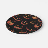 Assiettes En Carton Citrouille brillant (Angle)