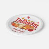 Assiettes En Carton Citrouille chrétien Thanksgiving REMERCIEUX (Angle)