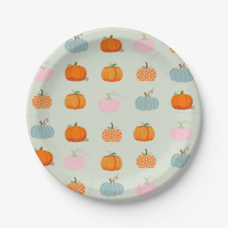 Assiettes En Carton Citrouille coloré