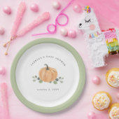 Assiettes En Carton Citrouille d'aquarelle automne (Fête)