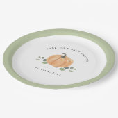 Assiettes En Carton Citrouille d'aquarelle automne (Angle)