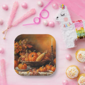 Assiettes En Carton Citrouille d'automne (Fête)