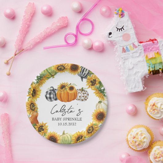 Assiettes En Carton Citrouille d'automne et parfum de tournesol (Fête)