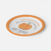 Assiettes En Carton Citrouille d'automne | Plaque de papier Baby showe (Angle)