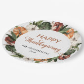 Assiettes En Carton Citrouille de Bon thanksgiving rustique (Angle)