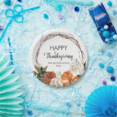 Assiettes En Carton Citrouille de Bon thanksgiving rustique (Fête)