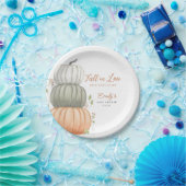 Assiettes En Carton Citrouille de chute dans l'amour Baby shower de ch (Fête)