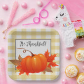 Assiettes En Carton Citrouille de Thanksgiving Buffalo Jaune (Fête)