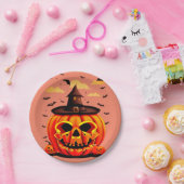 Assiettes En Carton Citrouille d'Halloween (Fête)